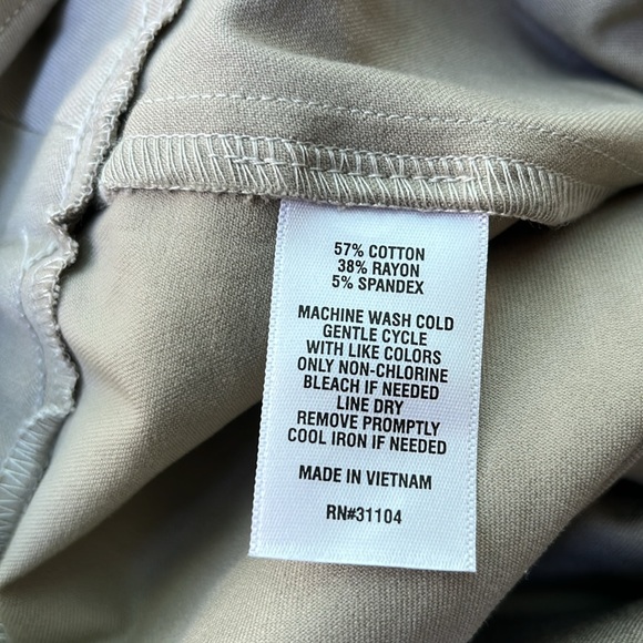 Crown & Ivy “Ashley” ladies dress pants. Khaki Size 12 inseam 28 NWT - Picture 5 of 5